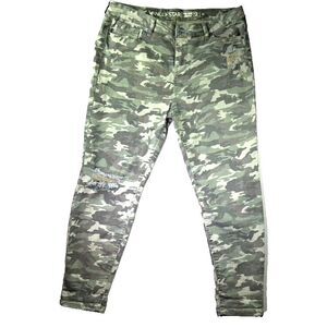 Vanilla Star Camo Jeans Womens 15 Distressed Streetwear Gorpcore Grunge Skate